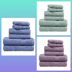 100% RINGSPUN COTTON TOWEL SET HEIDI & OAK 6-PIECE